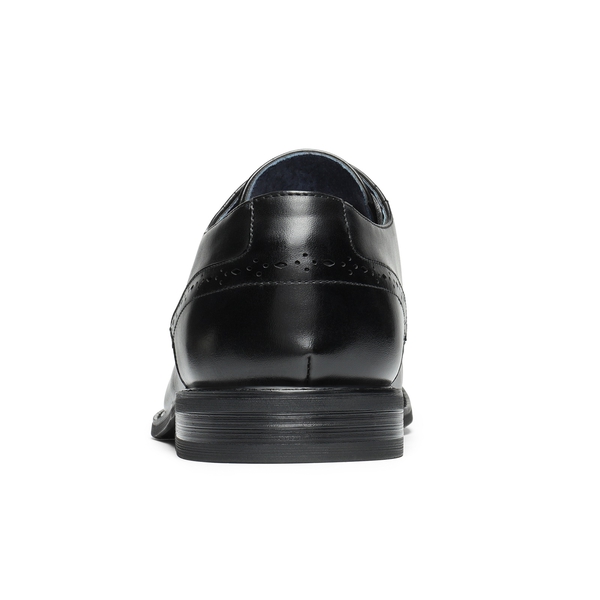 Men's Pain-Toe PU Leather Oxford Shoes - BLACK - 4